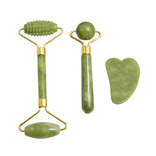 VitaBloom set de massage visage 3 en 1 en jade